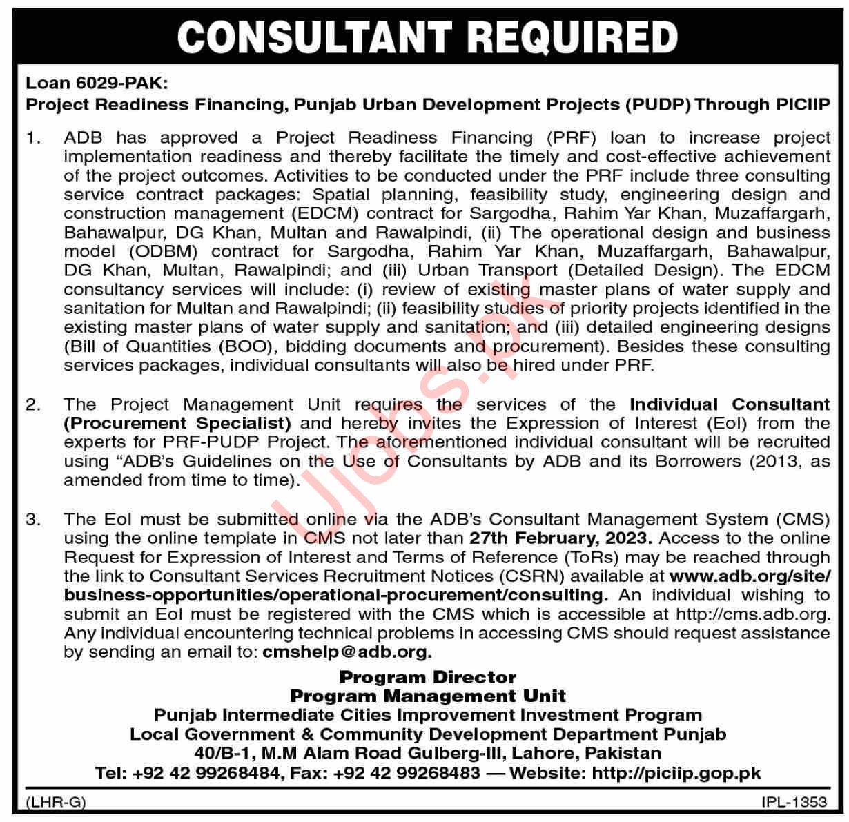 Join Local Government and Community Development Punjab Jobs 2023 Official Advertisements