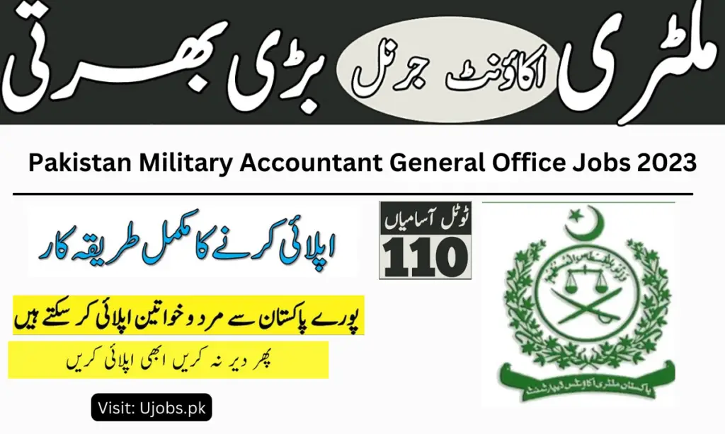Pakistan Military Accountant General Office Jobs 2023
